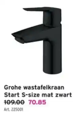 GAMMA Grohe wastafelkraan Start S-size mat zwart aanbieding