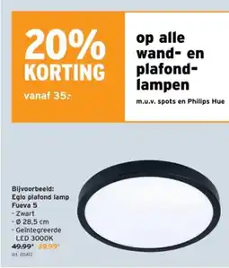 GAMMA op alle wand- en plafondlampen aanbieding