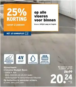 GAMMA Op alle vloeren voor binnen aanbieding