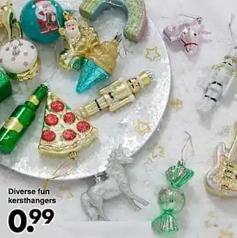 Wibra Diverse fun kersthangers aanbieding