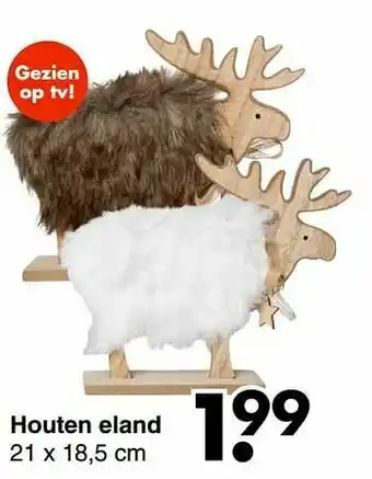 Wibra Houten eland aanbieding