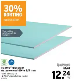 GAMMA Gyproc gipsplaat waterwerend dikte aanbieding