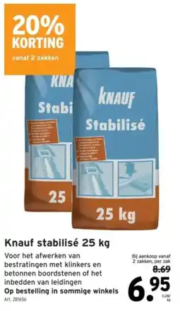 GAMMA Knauf stabilisé aanbieding