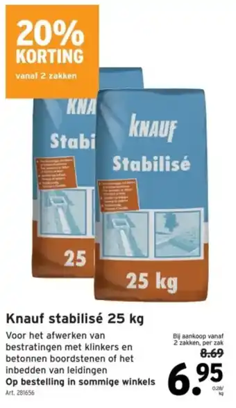 GAMMA Knauf stabilisé aanbieding