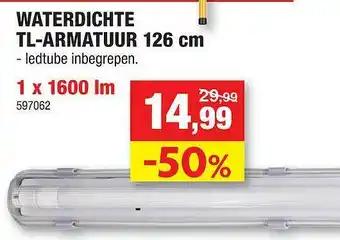 Hubo Waterdichte Tl-armatuur 126 Cm aanbieding