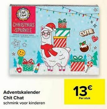 Carrefour Adventskalender chit chat aanbieding