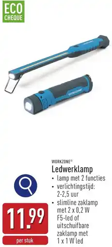 ALDI Workzone ledwerklamp aanbieding