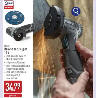 ALDI Ferrex haakse accuslijper aanbieding