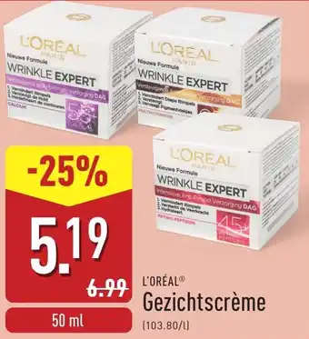 ALDI L'oréal gezichtscrème aanbieding