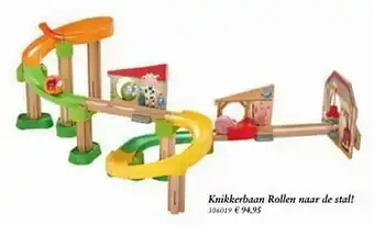 Knikkerbaan rollen naar de stal!