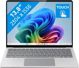 Coolblue Microsoft Surface Laptop Copilot+ PC 13.8 Snapdragon X Elite / 16GB / 512GB Platinum Azerty aanbieding