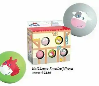 Knikkerset boerderijdieren