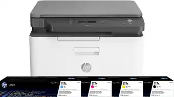 Coolblue HP Color Laser MFP 178nw + 1 Set de Toners Supplémentaire aanbieding