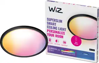 Coolblue WiZ Plafonnier SuperSlim - Noir - Éclairage Coloré et Blanc aanbieding