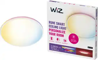 Coolblue WiZ Plafonnier Rune - Éclairage Coloré et Blanc - Blanc aanbieding