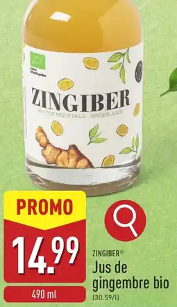 ALDI Zingiber jus de gingembre bio aanbieding