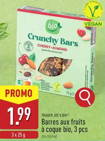 ALDI Trader joe's bio barres aux fruits à coque bio 3 pcs aanbieding