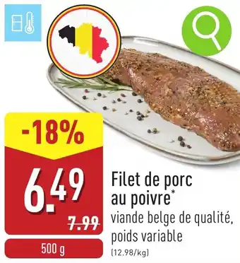 ALDI Filet de porc au poivre aanbieding