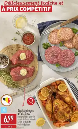 ALDI Steak au beurre à l'ail aanbieding