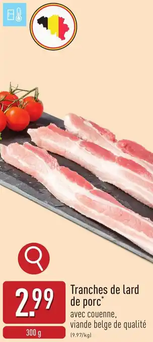 ALDI Tranches de lard de porc aanbieding