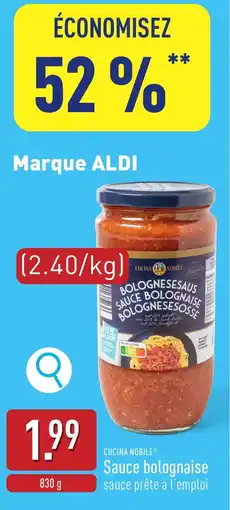 ALDI Sauce bolognaise sauce prête à l'emploi aanbieding