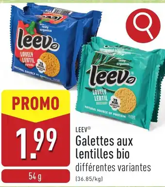 ALDI Leev galettes aux lentilles bio aanbieding