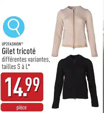 ALDI Up2fashion gilet tricote aanbieding