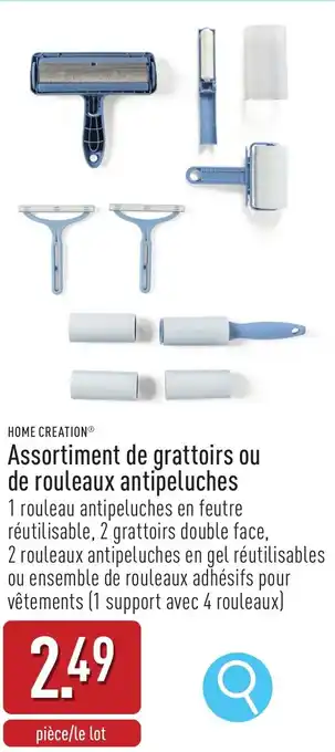 ALDI Home creation assortiment de grattoirs ou de rouleaux antipeluches 1 rouleau antipeluches aanbieding