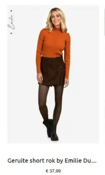 Bel en Bo Geruite short rok by Emilie Du... aanbieding