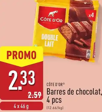 ALDI Côte d'or barres de chocolat aanbieding