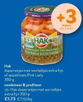 OKay Hak doperwtjes met worteltjes extra fijn of appelmoes Pink Lady aanbieding