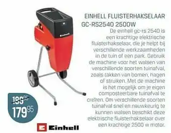 Einhell fluisterhakselaar gc-rs2540 2500w
