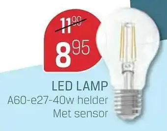 Bouwcenter Frans Vlaeminck Led lamp a60-e27-40w helder met sensor aanbieding