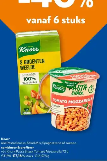 OKay Knorr alle Pasta Snacks, Salad Mix, Spaghetteria of soepen aanbieding