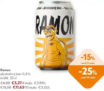 OKay Ramon alcoholvrij bier 0,3% in blik aanbieding