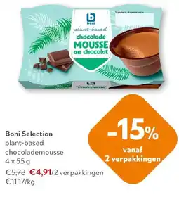 OKay Boni selection plant based chocolademousse aanbieding