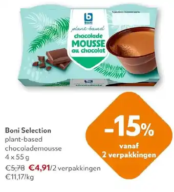 OKay Boni selection plant based chocolademousse aanbieding