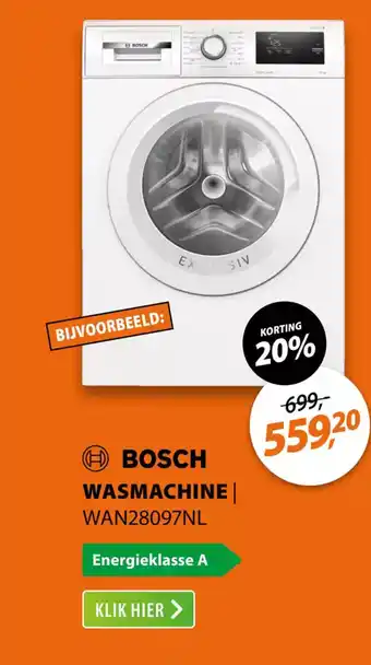 Expert Bosch wasmachine WAN28097NL aanbieding