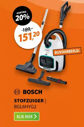 Expert Bosch stofzuiger BGL6HYG2 aanbieding