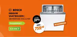 Expert Bosch inbouw vaatwasser SBV4EBX34E  exclusiv aanbieding