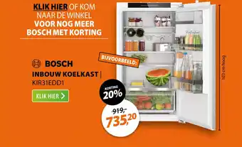 Expert Bosch inbouw koelkast KIR31EDD1 aanbieding