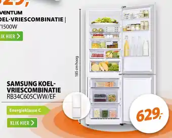 Expert Samsung koel vriescombinatie RB34C605CWW/EF aanbieding