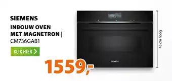 Expert Siemens inbouw oven met magnetron CM736GAB1 aanbieding