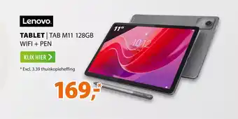 Expert Lenovo tablet wifi + pen tab M11 aanbieding