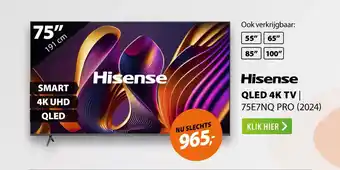 Expert Hisense QLED 4K TV 75E7NQ PRO 2024 aanbieding