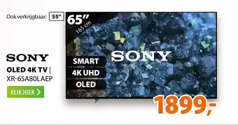 Expert Sony OLED 4K TV XR-65A80LAEP aanbieding