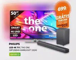 Expert Philips  LED 4K TV the one 50PUS8949ambilight 2024 aanbieding