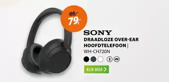 Expert Sony draadloze over ear hoofdtelefoon WH-CH720N aanbieding