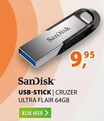 Expert Sandisk USB stick cruzer ultra flair aanbieding