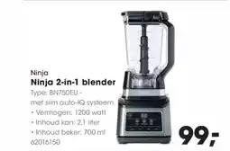 Hanos Ninja 2-in-1 blender BN750EU - aanbieding